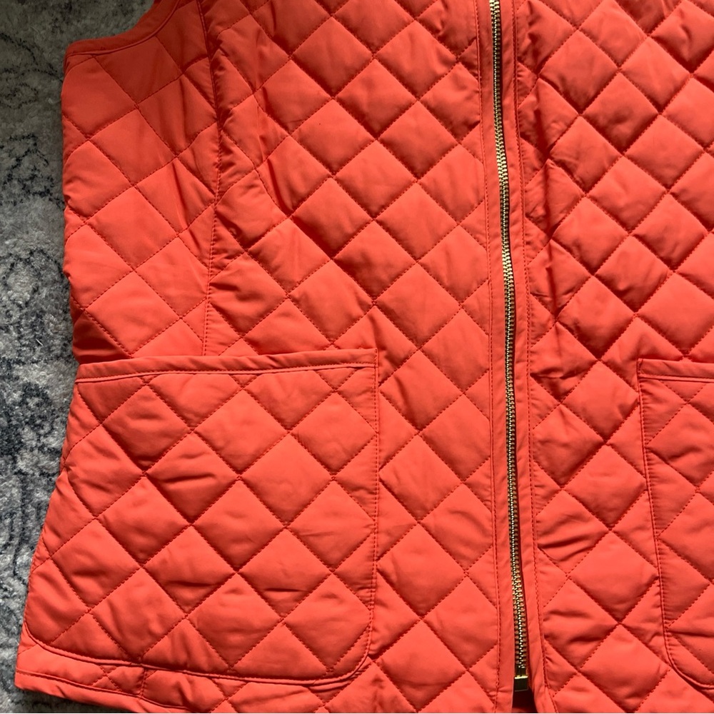 Women’s Ralph Lauren Quilted Vest Large Orange - Picture 4 of 9